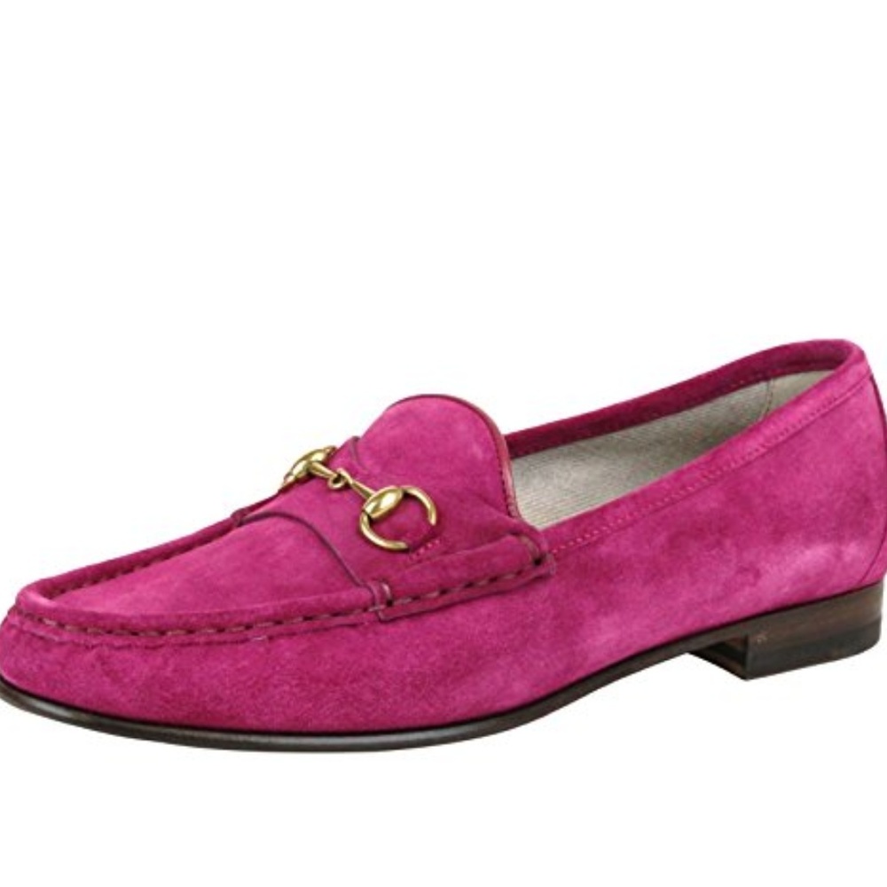 Gucci Pink Suede Loafer